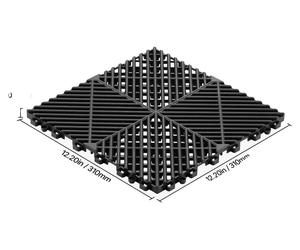 Tapis de drainage, surface antidérapante, facile à nettoyer, lot de 55 pièces, couleur noire