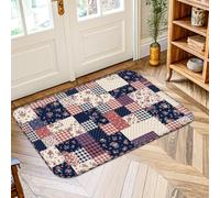 Tapis de ferme à motif floral patchwork 0,6 x 0,9 m