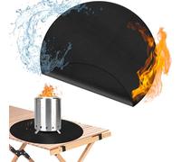 Tapis de foyer de table de 50,8 cm pour cuisinière Solo Mesa XL, facile à nettoyer, petit tapis de barbecue pour barbecue en plein air, tapis imperméable réutilisable, tapis de barbecue à trois