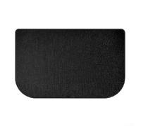 Tapis de foyer ignifuge en fibre de verre de silicone pour poêle à bois et feu d'intérieur, tapis isolant résistant à la chaleur, 102 x 50 cm, noir (50 x 80 cm)