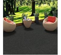 Tapis de gazon artificiel - EXTERIORTREND - Kingston - Anthracite - 400x50 cm - Drainage intégré
