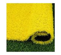 Tapis de Gazon synthétique Haute densité, Imitation Gazon Artificiel réaliste, 3 cm d'épaisseur avec Trous de Drainage, idéal pour terrasse, Balcon ou Piscine - Jaune, 79 x 249 cm