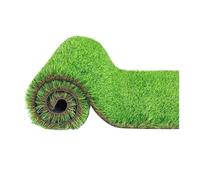 Tapis de Gazon synthétique réaliste avec Trous de Drainage - Tapis de pelouse synthétique Doux pour Jardin, terrasse, Balcon - Aspect Naturel, Durable, Facile à Installer (1,5 x 10 m / 5 x 3