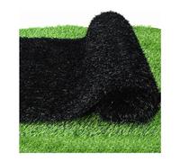 Tapis de Gazon synthétique réaliste - Gazon synthétique d'aspect Naturel pour Balcon, terrasse, Jardin et Usage adapté aux Animaux domestiques - 39 x 98 Pouces (Noir)