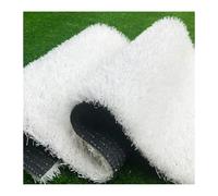 Tapis de Gazon synthétique réaliste - Gazon synthétique d'aspect Naturel pour l'extérieur, idéal pour décorer Balcon et terrasse avec des Animaux domestiques, 119 x 200 cm (Blanc) - Parfait