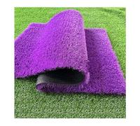 Tapis de Gazon synthétique réaliste - Gazon synthétique Non Pelucheux avec Drainage, Envers en Caoutchouc pour Jardins, terrains de Golf, Parcs - Violet 51 x 99 cm