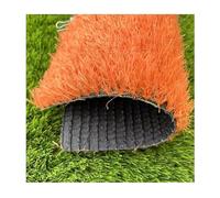 Tapis de Gazon synthétique, Rouleau de Gazon Artificiel - Gazon Artificiel épais pour Aires de Jeux, aménagement paysager et décoration de pelouse - Tapis de Gazon Orange Durable pour Cours,