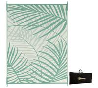 Tapis de jardin - Outsunny - tapis extérieur réversible 365x274 cm imperméable feuillage - PP - vert crème
