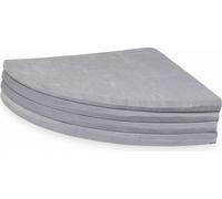 Tapis de jeu 160cm pour enfants, rond, pliable, Velvet Soft, gris clair