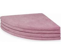 Tapis de jeu 160cm pour enfants, rond, pliable, Velvet Soft, rose