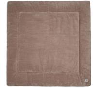 Tapis de parc Jollein, 100x100 cm - Motifs nuages en relief - Couleur café clair | Couverture de parc Jollein