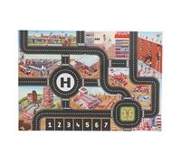 Tapis De Jeu De Voiture Pour - Tapis De Carte Routière, Tapiis De Jeu Interactif Éducatif | Tapiis De Simulation De Conduite De Carte De Stationnement D'aménagement De Route De Vie De Ville
