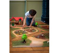 Tapis De Jeu Enfant bienvenue À La Ferme - Fabriqué En France Multicolore 60X90