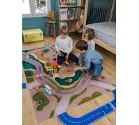 Tapis De Jeu Enfant circuit Urbain - Fabriqué En France Multicolore 120X180