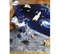 Tapis De Jeu Enfant odyssée Spatiale - Fabriqué En France Multicolore 60X90