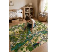 Tapis De Jeu Enfant voyage À Rennes - Fabriqué En France Multicolore 60X90