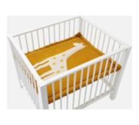 Tapis de jeu et de parc 75 x 95 cm en tricot BIO, ocre