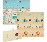Tapis de jeu pliable animaux et route