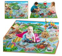 Tapis De Jeu Pour Bébé, Carte D'Itinéraire Pour Enfants, Ville, Cognition, Tapis Rampant, Imperméable, Pliable, Tapis D'Escalade Pour Enfants, Tapis De Jouet D'Extérieur, 120cm