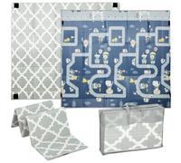 Tapis de jeu pour bébé, imperméable, réversible, multicolore, 200 cm x 180 cm