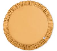 Tapis de jeu rond en coton couleur muscade avec volants Ø 100 cm