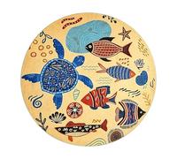 Tapis de jeu - Velours 120 x 120 cm | Tapis doux portable | Tapis de jeu rond - Pour intérieur, chambre d'enfant, salon, maison, jeu, étude, lecture