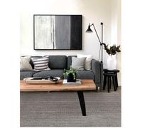 Tapis de Jute Granada HAMID 100% Fibre de Jute Naturelle Couleur Gris Moquette Douce Tissé à la Main Salon Chambre (170x120cm)
