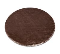 Tapis de lavage moderne LAPIN circle shaggy antidérapant ivoire / Chocolat cercle 120 cm