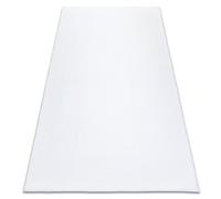 Tapis de lavage moderne LINDO blanc antidérapant shaggy 60x100 cm