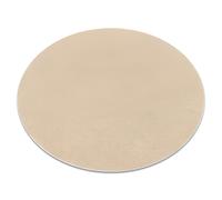 Tapis de lavage moderne LINDO cercle beige antidérapant shaggy cercle 60 cm