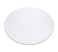 Tapis de lavage moderne LINDO cercle blanc antidérapant shaggy cercle 60 cm
