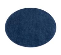 Tapis de lavage moderne LINDO cercle bleu foncé antidérapant shaggy cercle 60 cm