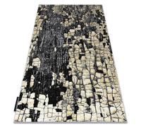 Tapis DE LUXE moderne 2079 Pavage brique - Structural or / gris 160x220 cm