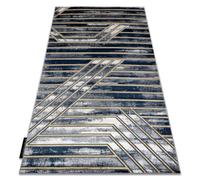 Tapis DE LUXE moderne 460 Lignes - Structural bleu foncé / or 140x190 cm