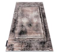 Tapis DE LUXE moderne 634 Cadre vintage - Structural gris / rose 120x170 cm