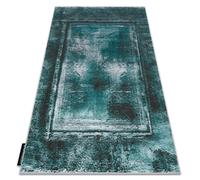 Tapis DE LUXE moderne 634 Cadre vintage - Structural vert / anthracite 180x270 cm
