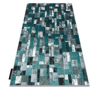 Tapis DE LUXE moderne 6768 Géométrique - Structural vert / anthracite 180x270 cm
