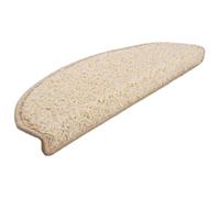 Tapis de Marches 30 Pièces 65 x 21 x 4 cm Crème Demi-Rond dérapant | 100% PP capitonné, dérapant, lavable, pliable, ruban adhésif double face, contre glissades et éraflures