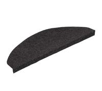 Tapis de Marches Escalier dérapant 20 Pièces Noir 65x22,5x3,5 cm | Feutre aiguilleté insonorisant, lavable en machine, durable, usage intérieur, livré en rouleau