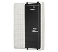 Tapis de mise à la terre pour lit - Tapis de massage et de relaxation - 180 x 60 cm - Cuir synthétique conducteur - Surface respirante avec de petits trous - Tension équilibrée - Pour un meilleur somm