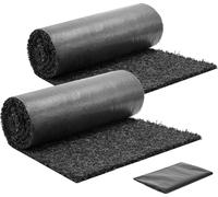 Tapis de paillage en caoutchouc SucceBuy, 2 rouleaux de 244 x 61 cm, épaisseur 1,3 cm, toile anti-mauvaises herbes, toile de jardin, barrière anti-mauvaises herbes, tapis de bordure, tapis de passage,