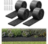 Tapis de paillage en caoutchouc VEVOR, 4 rouleaux de 305 x 11,5 cm, tapis anti-mauvaises herbes de 1,3 cm d'épaisseur, toile de jardinage, toile anti-mauvaises herbes, tapis anti-mauvaises herbes, bor