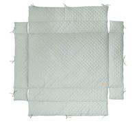 roba Tapis de Parc "roba Style" pour Parcs 75 x 100-100 x 100 cm - Tapis Matelassé avec Protection Latérale - Vert Givré