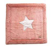 Domiva Tapis parc - 100 x 100 cm - Antidérapant - Microdoux - Terracotta Neutre G