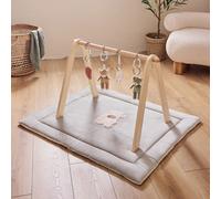 Tapis de parc réversible gaze de coton bio Fluffy (75 x 95 cm)