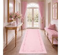 Tapis de Passage, Runner Rugs,70 x 210 cm, Motifs Modernes Roses,Deco Aesthetic Chambre à Coucher,Decoration Armoire Chambre,