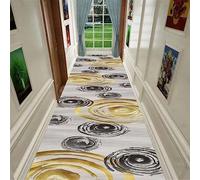 Tapis de Passage Scandinave 0.6cm Triangles Graphiques Colorés,0.8m x 1m | Tapis couloir moderne aux triangles géométriques multicolores, profil fin 0.6cm, dossier antidérapant et lavable