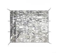 Tapis de pique-nique portable imperméable argenté avec film d'aluminium double couche pour camping, plage, festival, léger, pliable, 200 x 180 cm (140 x 200 cm)