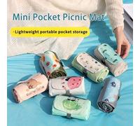 Tapis de pique-nique portable multi-style pour l'extérieur, mini tapis de plage de poche pour le camping, bâche de sol anti-sable - Couverture de pique-nique extra-large ultra-légère avec imprimé oasi