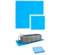 Tapis de Piscine 1,9 m² - 8 Tapis de Sol EVA 50x50 - Jeu de Dalles de Protection